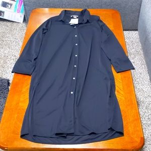 H&M Black Button Down Shirt Dress